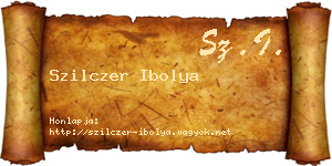 Szilczer Ibolya névjegykártya